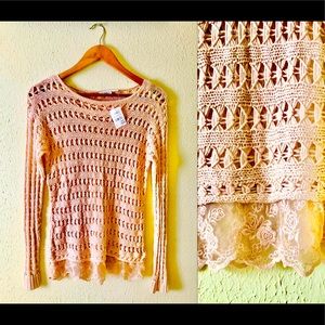 CATO crotchet blouse